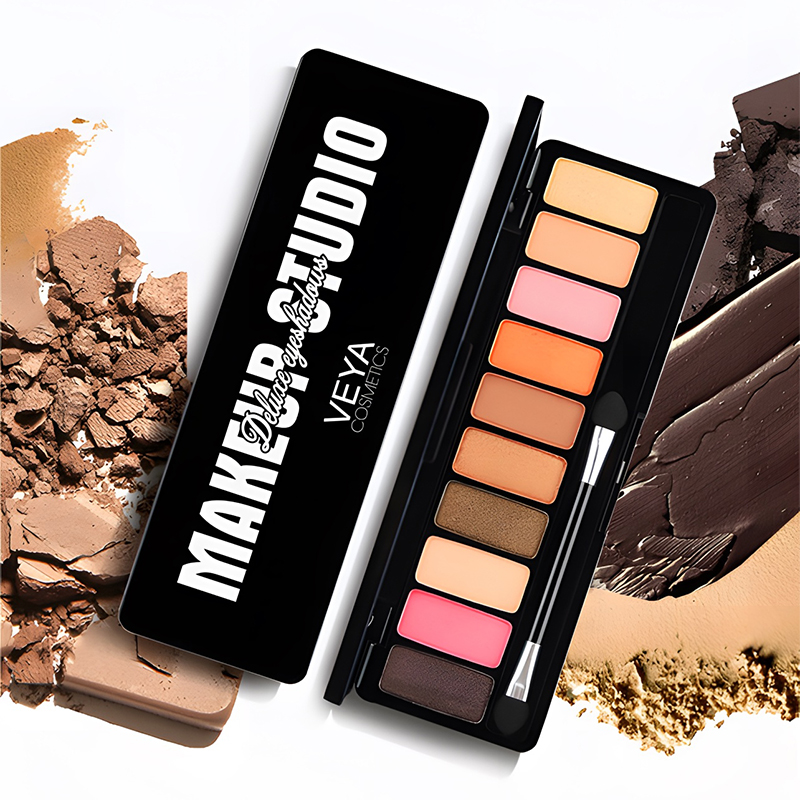 Paleta de sombras de ojos de 10 colores de otoño e invierno