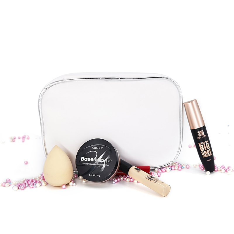 Base de maquillaje diario, conjunto de caja de regalo de maquillaje con bolso blanco
