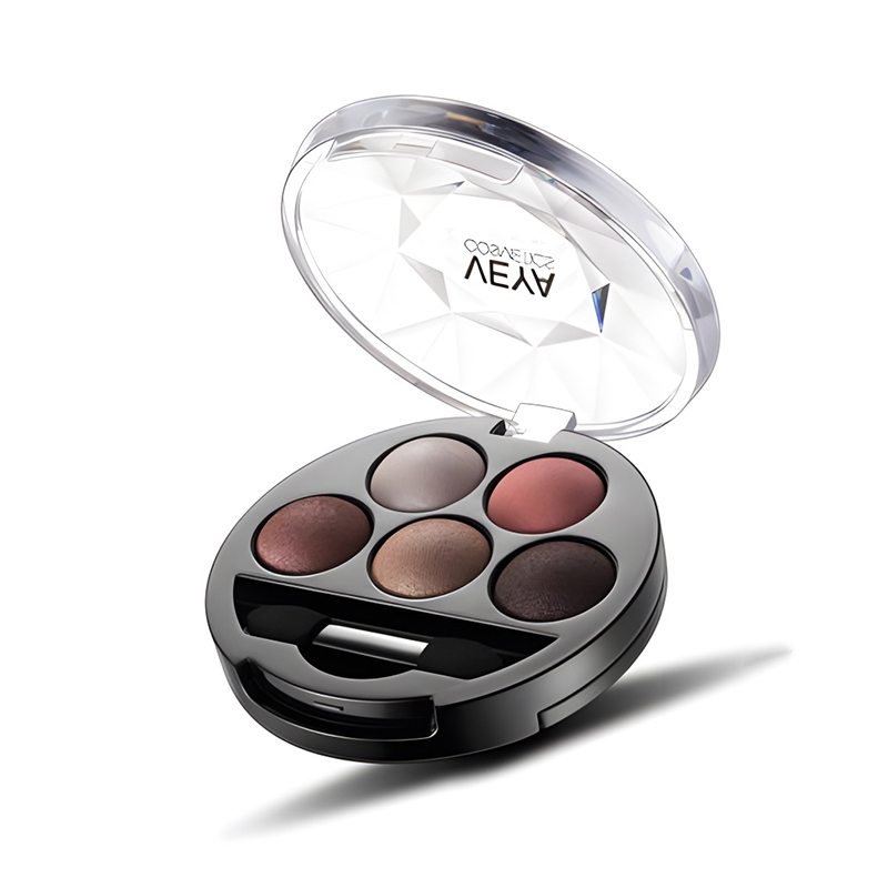 Paleta de sombras de ojos nacaradas Earth de cinco colores