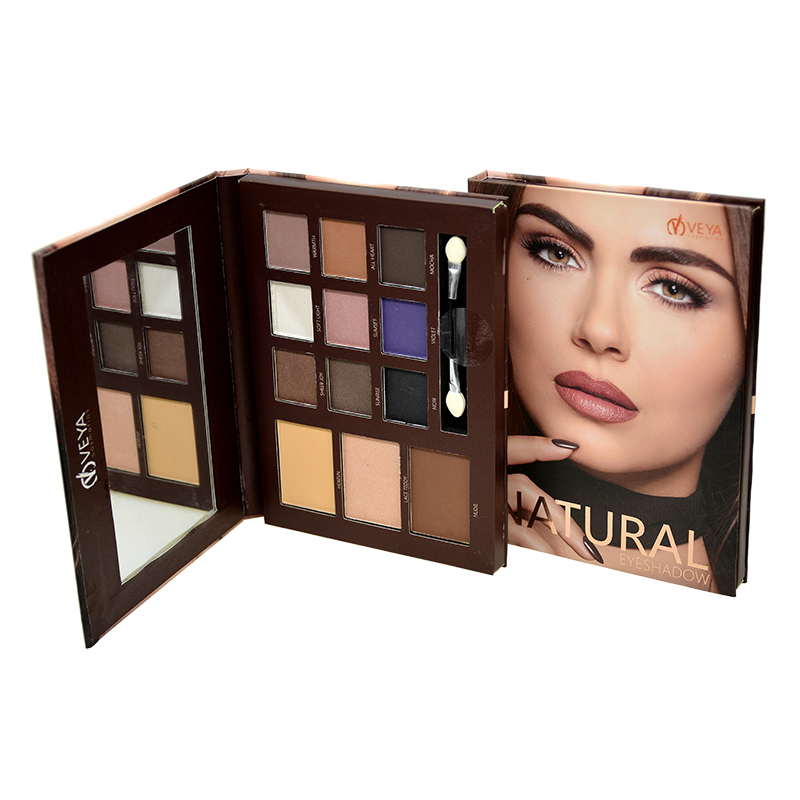 Maquillaje europeo y americano Sombra de ojos nacarada mate de 9 colores + Polvo de 3 colores -01