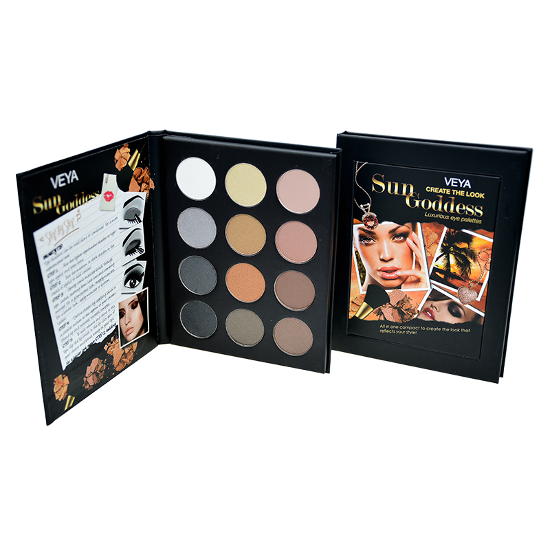 Paleta de sombras de ojos de 12 colores estilo gótico ahumado-10