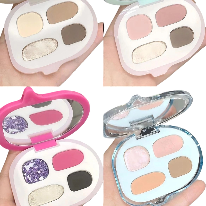 Paleta de sombras de ojos de cuatro colores