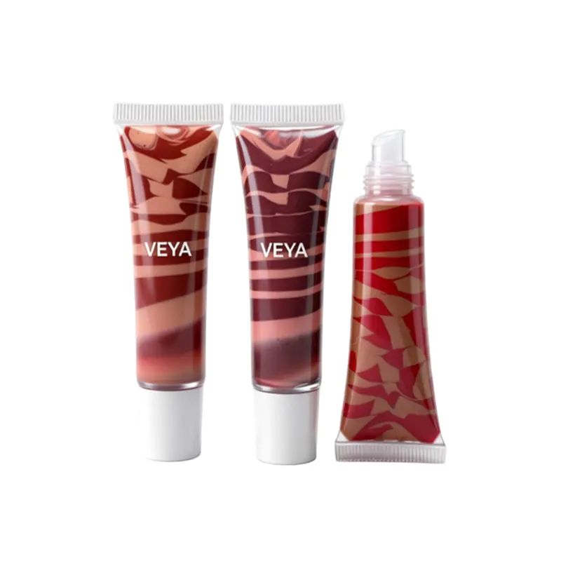 Protector de labios en forma de remolino de dos tonos