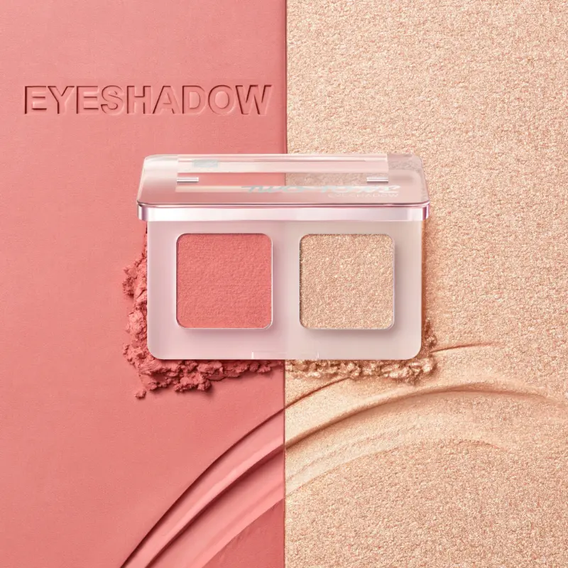 Sombra de ojos de 2 colores con alto contenido de pigmentos