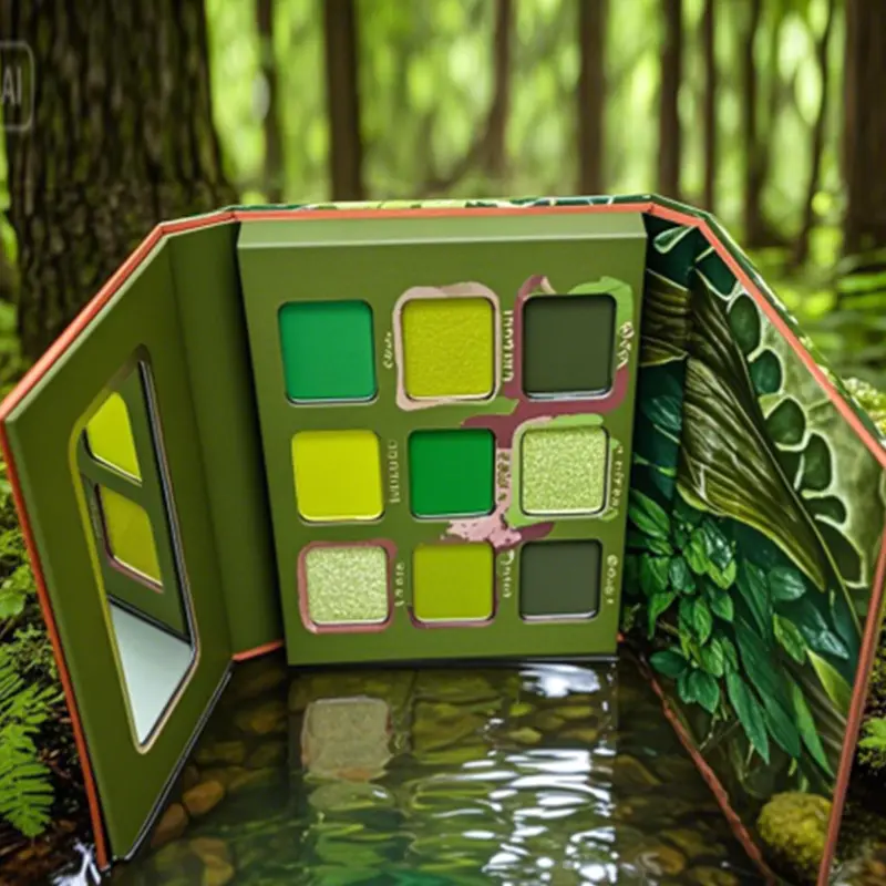 paleta de sombras de ojos verdes