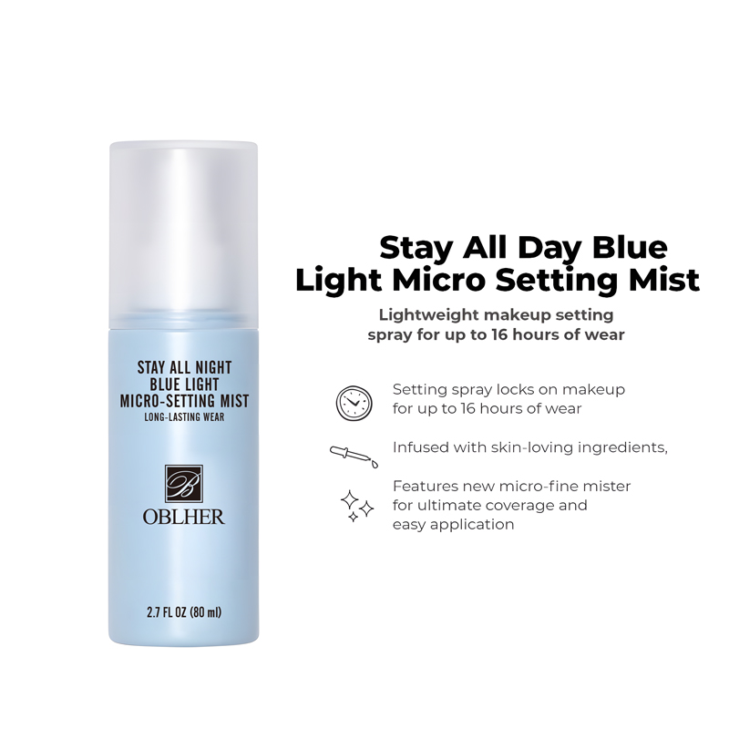 Spray fijador bloqueador de luz azul